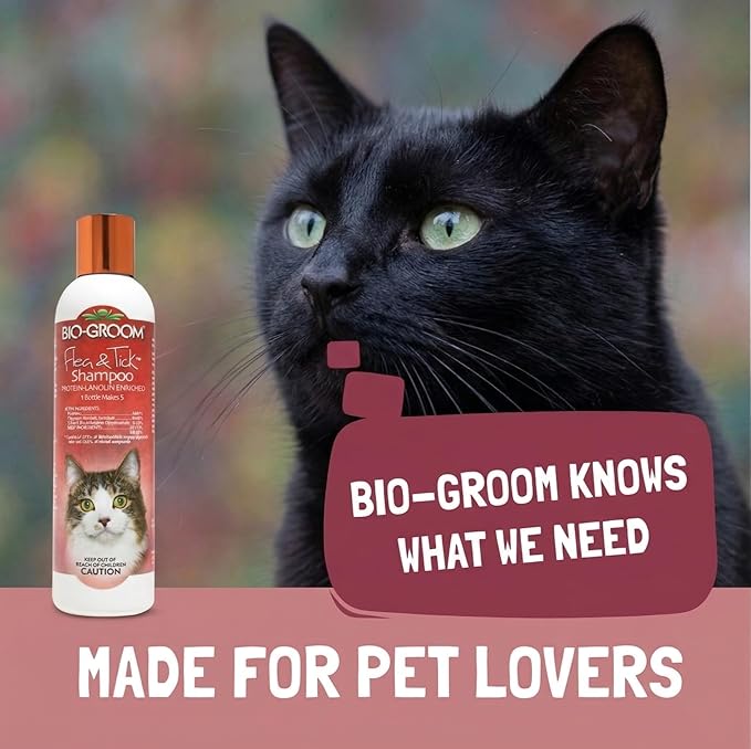 BIO-GROOM Cat Flea & Tick Conditioning Shampoo (8 oz.)