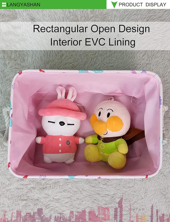 Rectangular Thick Storage Bin Household for Closet Kitchen Office Unicorn | Foldable Space Saving Canvas Fabric Laundry Hamper with Handles Organizer for Boys and Girls Bedroom Shelf Gifts Baskets