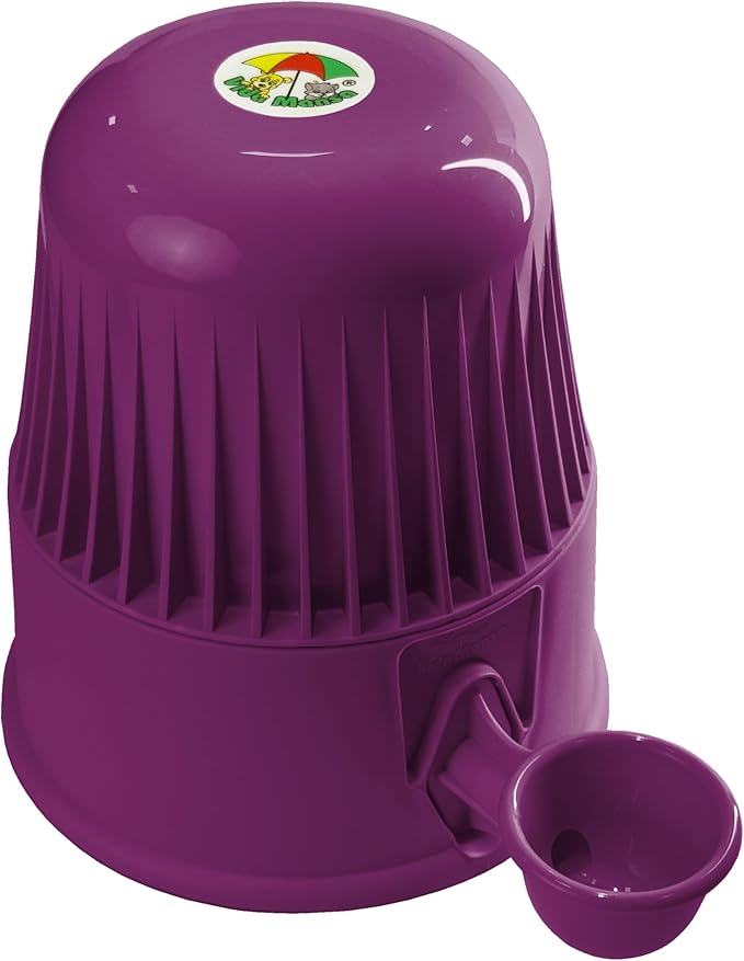 Pet Water Dispenser for Dogs and Cats, 67.6 oz – Gravity-Fed Water Bowl for Clean Drinking, Prevents Wet Fur, BPA-Free Polypropylene, (Opaque Purple)