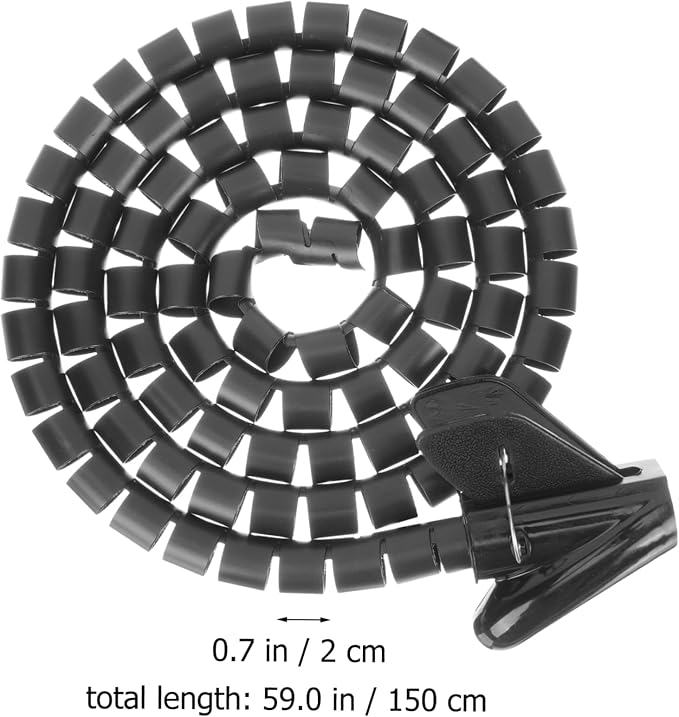Generic Cable Tube Organizer Spiral Cable Wrap Coiled Tube Sleeve Wire Loom Tubing