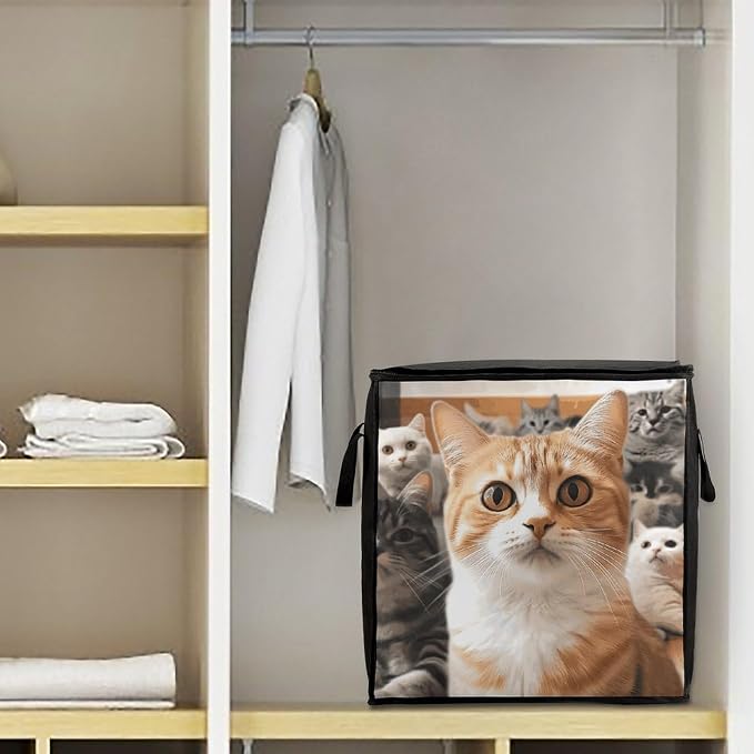 Funny Pet Cat Storage Bags with Reinforced Handles,Moving Bag with Zipper,Closet Organizers,Compression Packing Cubes