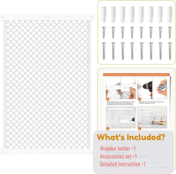 Stuffed Animal Storage Holder, Elastic Stuffed Animal Net,Door/ Wall Mount Length Adjustable Hanging Stuffed Animal Organizer, Plushie Net For Nursery Play Room-White Boards Patent