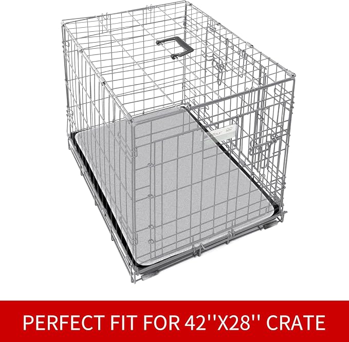 Dog Crate Mat and Washable Pee Pads for Dogs 2 Pack(42"X28") | Waterproof Non-Slip Reusable Quilted Puppy Training Pads, Fits 42 Inch Crates