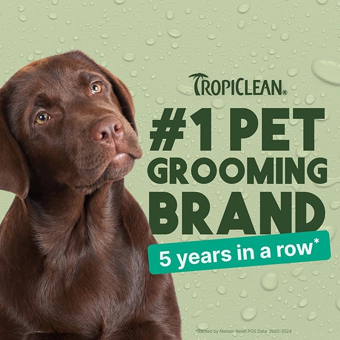 TropiClean Cocoa Butter Ear Wash for Dogs & Cats | Alcohol Free Dog Ear Cleaner Solution | Pet Ear Wash Derived from Natural Ingredients | Made in the USA | 1 Gallon