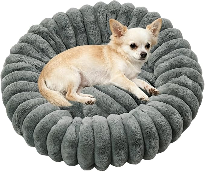 Cat and Dog Sleeping Mat, Round Pet Relaxation Bed | Washable Puppy Kitten Donut Bed | Non-Slip Round Comfortable Thick Dog Bed Cat Sofa For Small Dogs, Cat