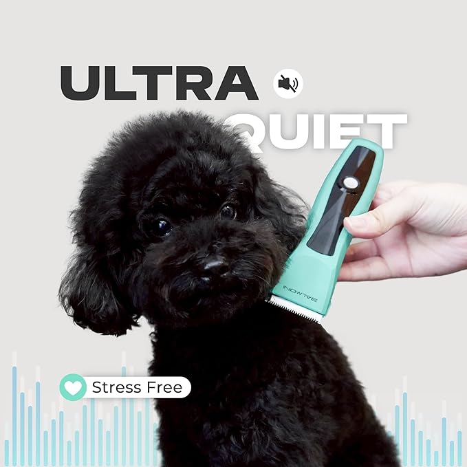 Cordless Pet Trimmer for Dogs & Cats – Rechargeable Grooming Clipper with Detachable Metal Blade, Low-Noise Motor, Supports Optional Blade Lengths (Parent) (Green, Blades Bundle)