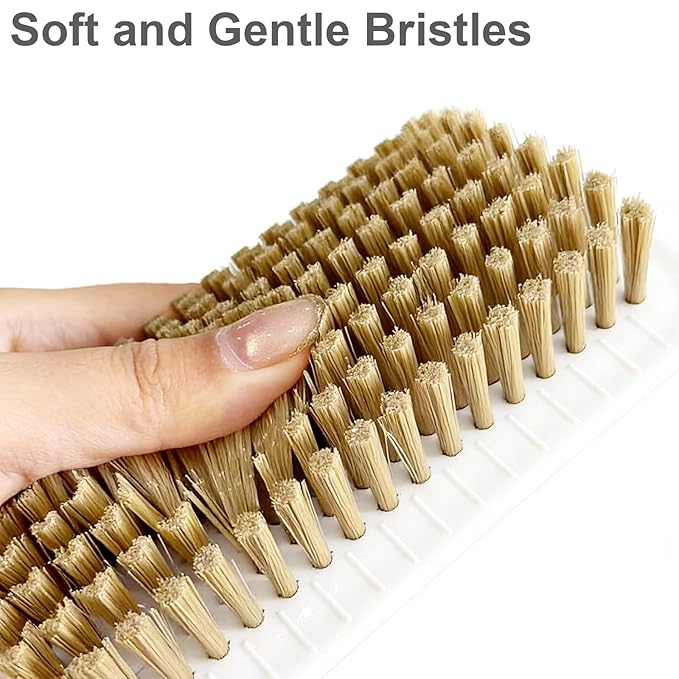Pigs Self Cleaning Slicker Brushes -2 Pack Grooming and Scratch Brush for Mini Pigs, Rice Root Brush for Enrichment, Includes 10 Mounting Screws