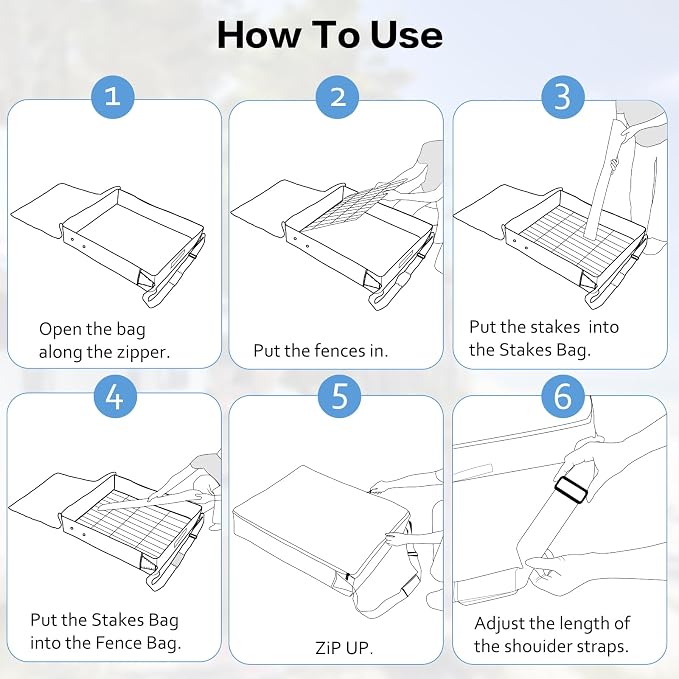 Dog Playpen Storage Bag, 28.3" L×7.9" W×32.6" H, Fits 8 Panels and 9 Stakes | Heavy-Duty Dog Travel Playpen Bag, Outdoor Dog Fence Bag for Camping, Dog Playpen Accessories