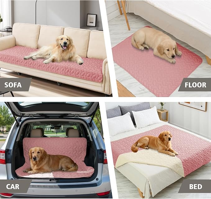 Ameritex Pet Bed Cover Dog Bed Blanket for Sofa and Furniture Waterproof New Pattern Design (30x70 Inch, Pink)