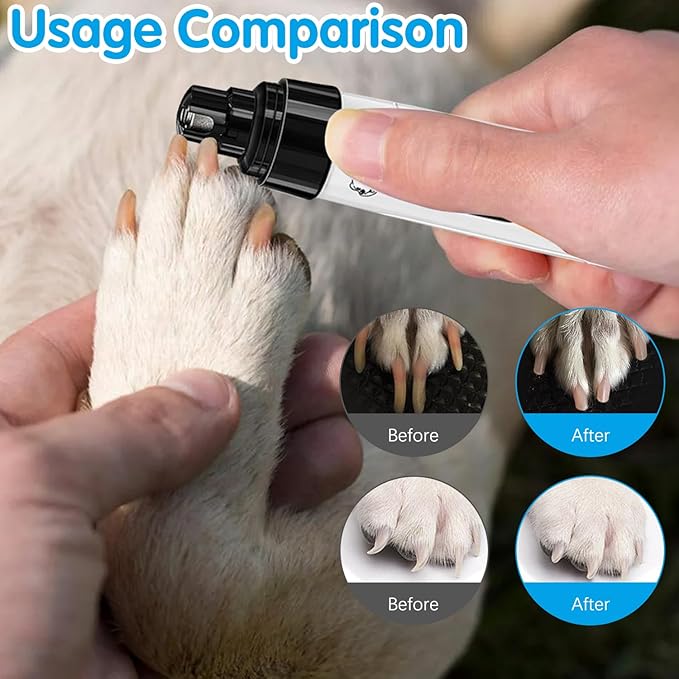 Silent Groom Pro Nail Grinder, Silent Grind Pro for Dogs, Silent Grind Pro, Silent Grind Pro Dog Nail Trimmer, New Electric Dog Nail Clippers for Dog Nail Grinders Rechargeable
