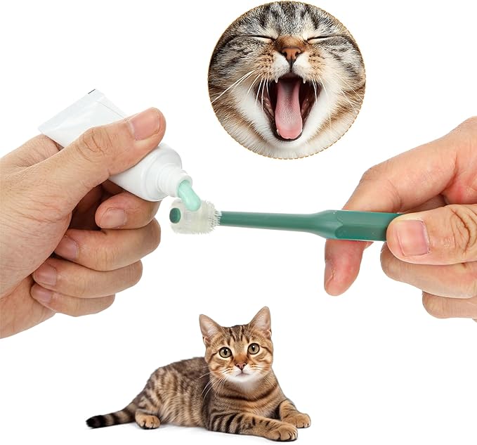 2 PCS Small Dog Toothbrush 360 Degree Cat Tooth Brush Soft Puppy Toothbrush for Cats Dogs Kitten Puppy Pets Teeth Cleaning Dental Care