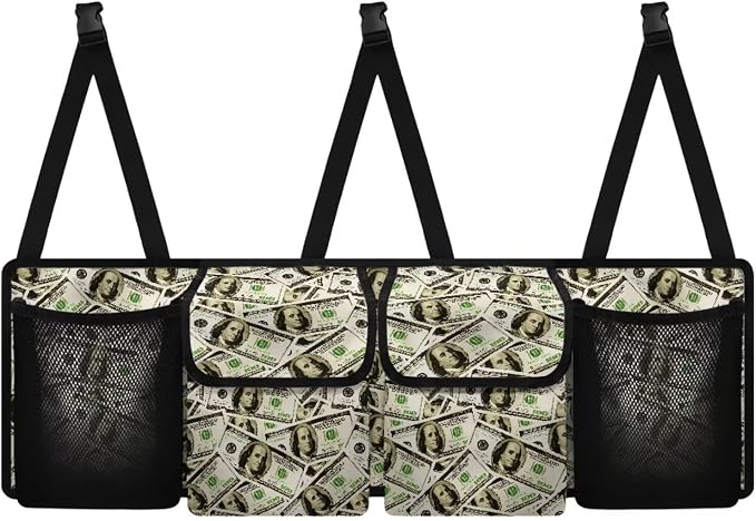 Dollar Car Trunk Organizer Hanging Car Back Seat Storage Bag Foldable Automotive Interior Accessories Suitable Most Sedans SUV Jeep Trucks Van
