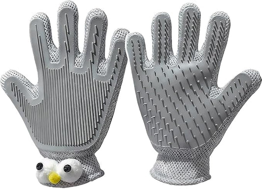 MEUOMIW - Pet Hair Remover Glove for Dogs & Cats - Deshedding Mitt & Grooming Brush - Gentle Massage Tool for Shedding Pets with Short or Long Fur - Bath Brush for Efficient Cleaning (one piece)