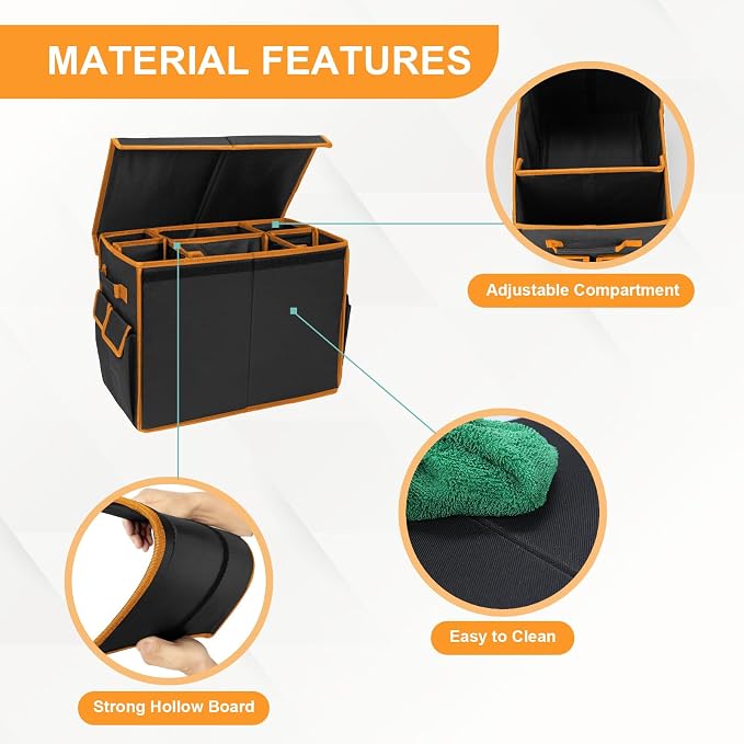 Back Seat Extender for Dogs up to 200lbs, Backseat Extender with Storage Pockets, Collapsible Dog Car Front Seat Extender for Travel