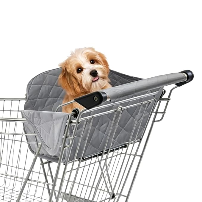 Dog Shopping Cart Cover - Waterproof Shopping Trolley Cover | Universal Foldable Portable Carts Protector for Outdoor Supermarket Public Space Restaurant Cafe