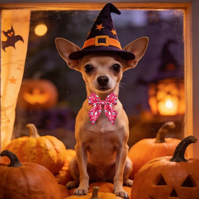 PET SHOW 10 Pack Halloween Sailor Dog Bowties for Small Dogs