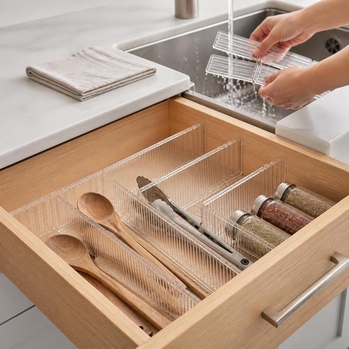 Drawer Divider Organizer, PET | Drawer Component, Drawer Separator, Drawer Arrangement, For Apartment Dwellers