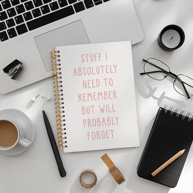 LIANGW Funny Notebooks for Workfor Coworkers & Boss | Funny Work Gifts Coworker Office Gifts for Men Women, Fun Spiral Notebooks for Writing, Funny Office Supplies 5.5x8.3 Inch