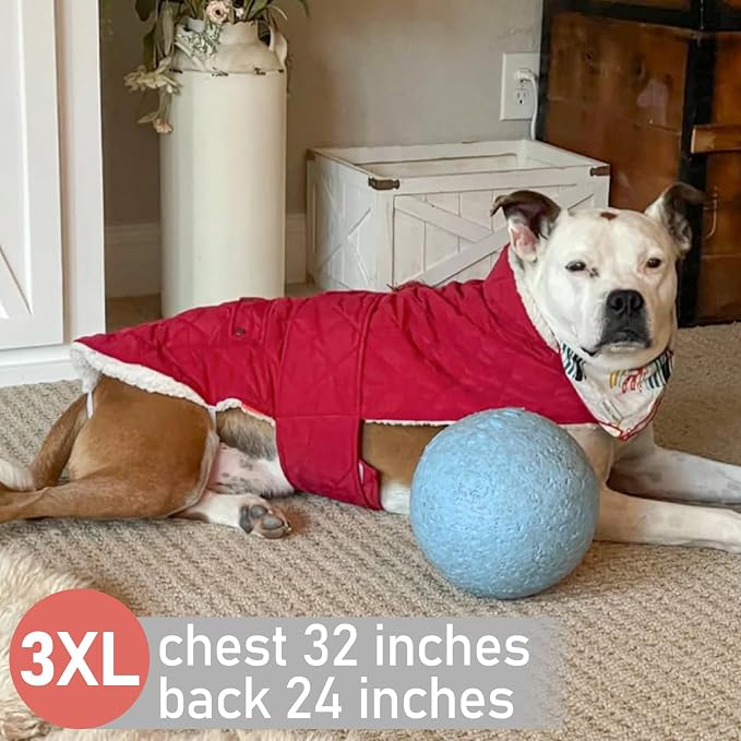 KYEESE Waterproof & Windproof Dog Coat for Large Dogs Puffer Jacket