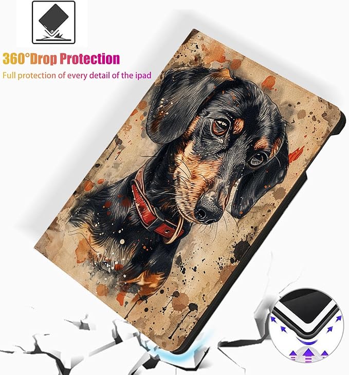 for Samsung Galaxy Tab A 8.0 2017 Model T380/T385 Tablet Case,Auto Wake/Sleep,Adjustable Stand Protective Cover - Corgi Starry Night