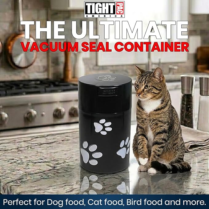 Pawvac Airtight Pet Food Container, Vacuum Seal Dog and Cat Treat Jar Lid