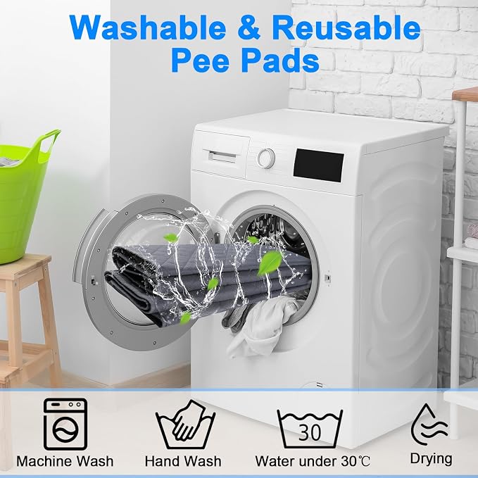 Washable Pee Pads for Dogs 34"x36" Reusable Puppy Pad Pet Training Pads, Waterproof Mat Non-Slip, Dog Pee Pad Whelping Pads Dog Mat-Playpen,Crate,Sofo,Car,Potty,Bed