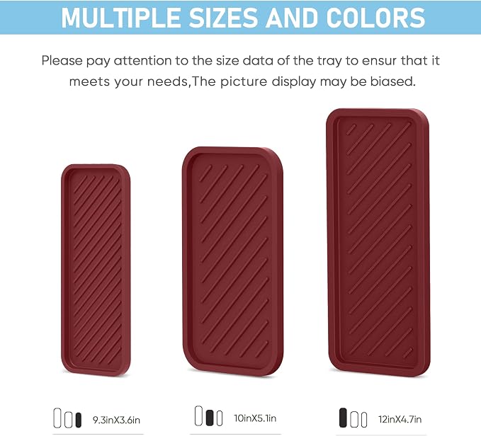 Silicone Sponge Holder, Kitchen Sink Organizer Tray（Mahogany）