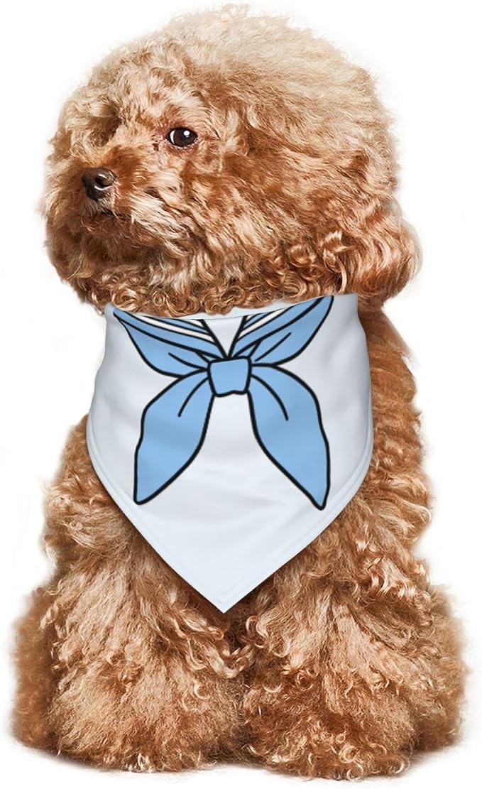 Teacher's Pet Dog Bandana,Funny Bandana Gift,Photo Prop Accessories for Dog Lovers Owner Gift,Triangle Reversible Fall Scarf, Adjustable (Naval Territory)