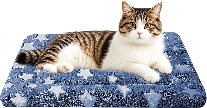 Dog Bed Mat, Reversible Crate Pad & Cute Dog Bed - Machine Washable Kennel Mat with Ultra Soft for Small Dogs & Cats
