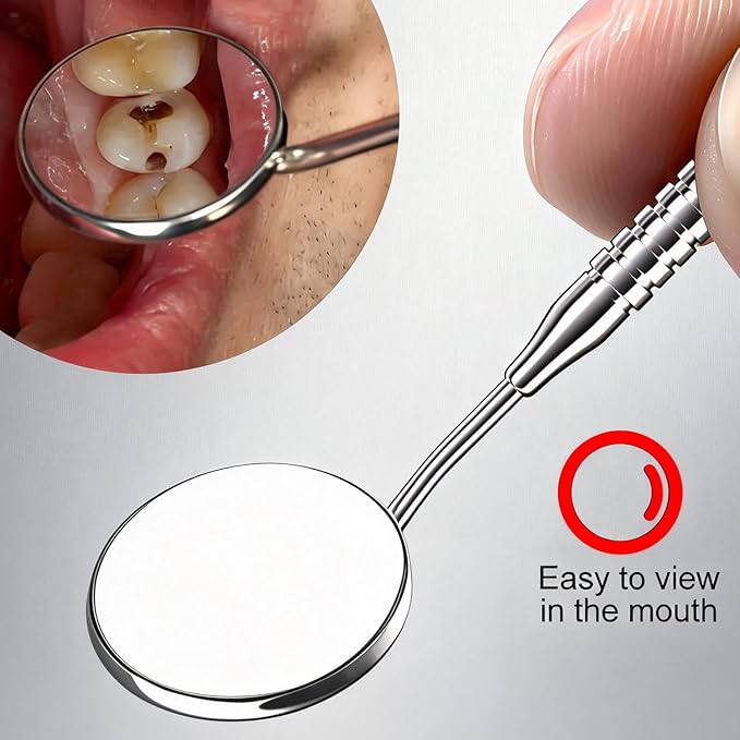 G.CATACC Dental Tools, Metal Dental Pick Teeth Cleaning Tools for Home Use, Stainless Steel Oral Care Hygiene Kit with Tooth Scraper Plaque Tartar Remover - with Case