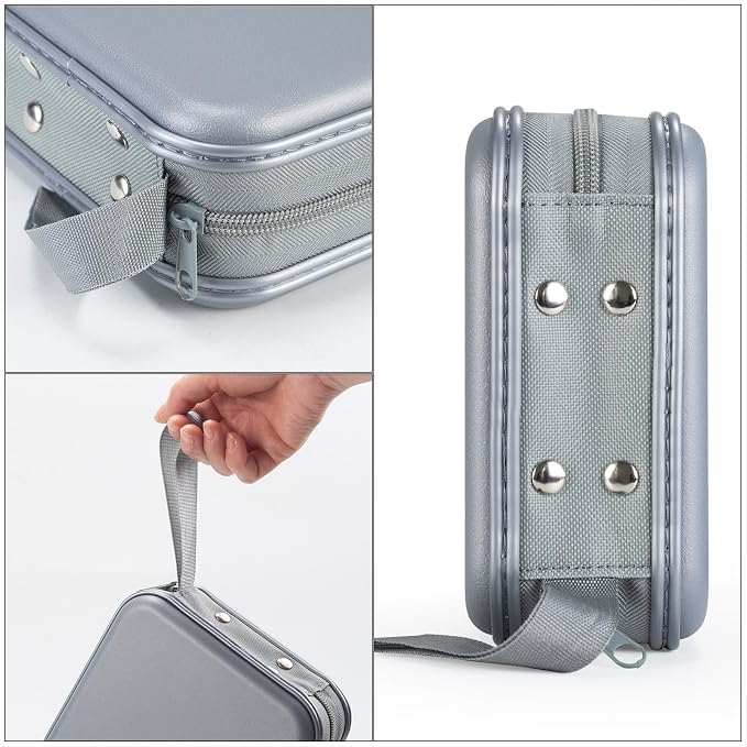 UENTIP CD Case for Car,48 Capacity DVD storage Organizer For Home Travel | CD Holder DVD Case, Smooth Double Zipper, Hard Plastic Shell, Scratch-Resistant, Slip-Resistant Tab, Blu-ray/CD/DVD Storage