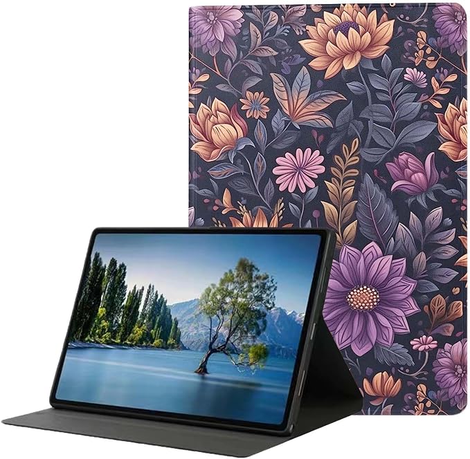 for Samsung Galaxy Tab S5e Case 2019 10.5”Model SM-T720/T725,Premium Leather Folio Stand Auto Wake/Sleep,Multiple Viewing Stand,Mandala Flower