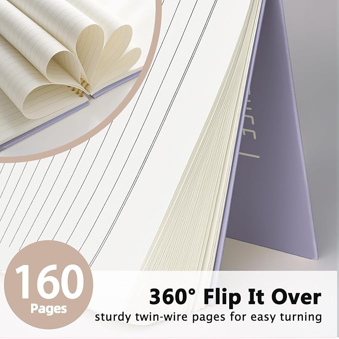 LIANGW Funny Purple Notebooks for Work, Coworker Office Gifts for Women | Funny Work Gifts for Coworkers & Boss, Fun Spiral Notebooks Journals for Writing, Funny Office Supplies 5.5x8.3 Inch
