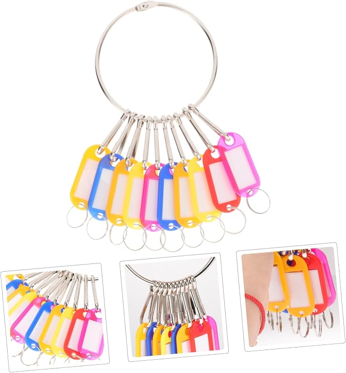 DOITOOL 1 Set Multi Functional Key Tags Key Chain Labels for Easy Identification and Organization Office School and Home
