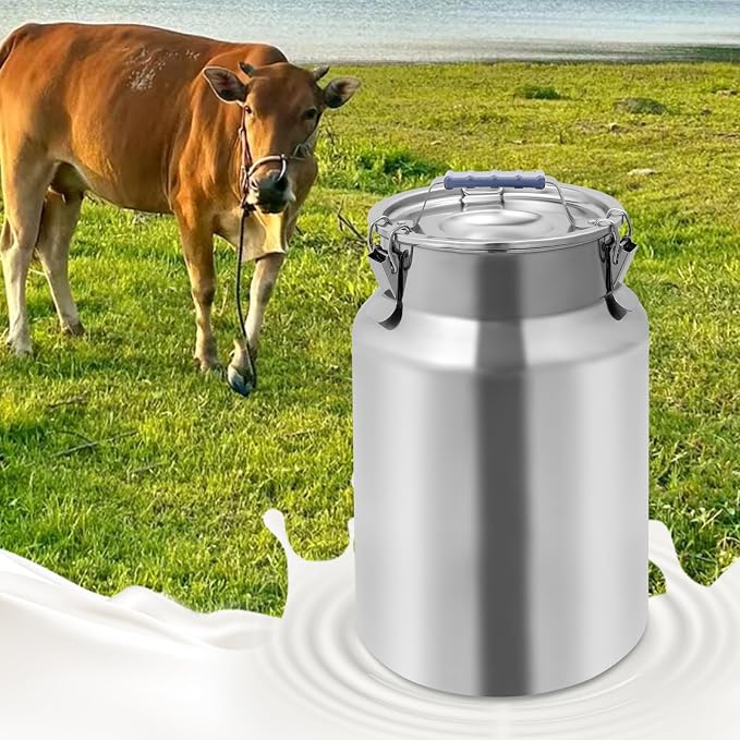 12L Stainless Steel Rice Storage Container with Airtight Lid&Handle, Silver | Secure 3-Buckle Locking Lid, Portable Handle and Wide Opening, Stores Rice, Flour, Pet Food, Tea, Oil, Milk, Grains