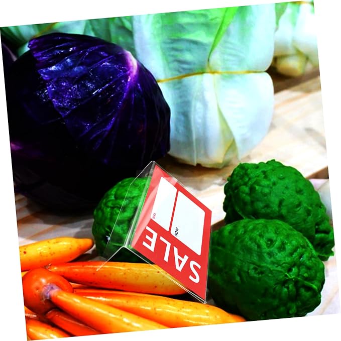 4pcs Supermarket Price Label Holder Display Stand Wire Shelf Label Holder Merchandise Sign Stable Sign Stand