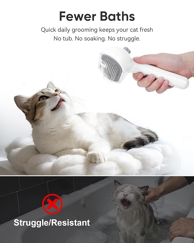 Pet Steam Brush Dog Cat 2026 New Grooming Comb for Shedding, Floating Hair, Smooth & Detangling, Gentle Cool Mist Softens Hair Reduces Static Helps Pets Who Dislike Bathing