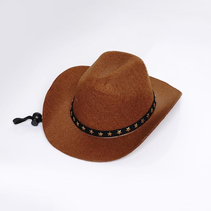 choyaxo Halloween Costumes for Dogs Cat Pet Cowboy Costume Cowboy Hat with Bandana Set for Halloween, Christmas, Holiday, Party, Cosplay (Brown, Large)