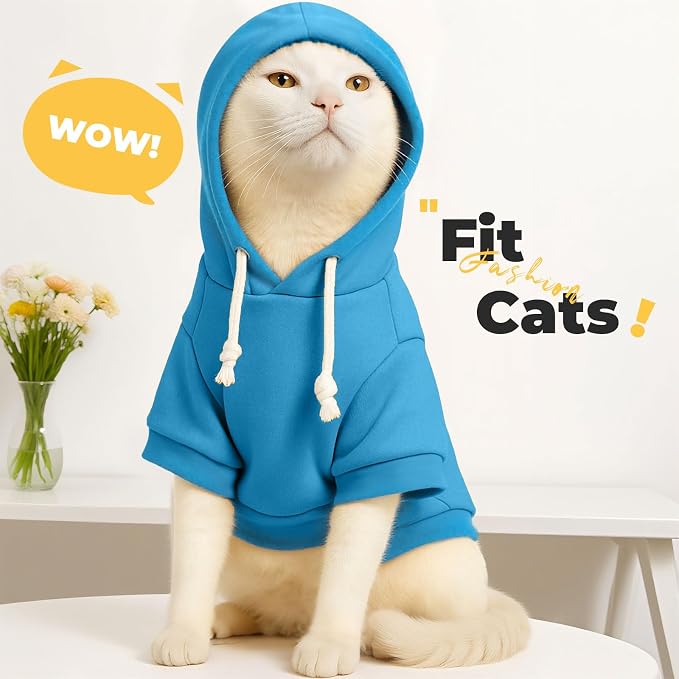 PETCARE Basic Dog Hoodie Sweaters for Small Medium Large Dogs Cats Puppy Clothes Soft Warm Fleece Dog Hoodies Sweatshirt with Small Pockets Fall Winter Chihuahua Dachshund Golden Retriever Outfits