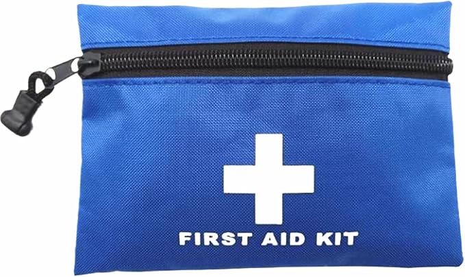Red Emergency Bag First Aid Small Empty Travel Rescue Pouch First Responder Storage Medicine Pocket Bags for Car Home Office Kitchen Nurse Sport Outdoors Bag Only (Blue 16x11cm)