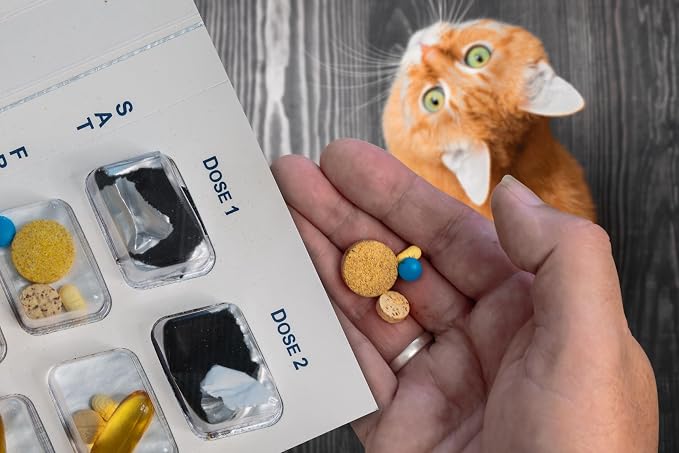 Pet Med Packaging 7-Day 2-Multi Doses Per Day Medication Blister Card Starter Kit - 6 Month Supply of Cards for Your Dog or Cat