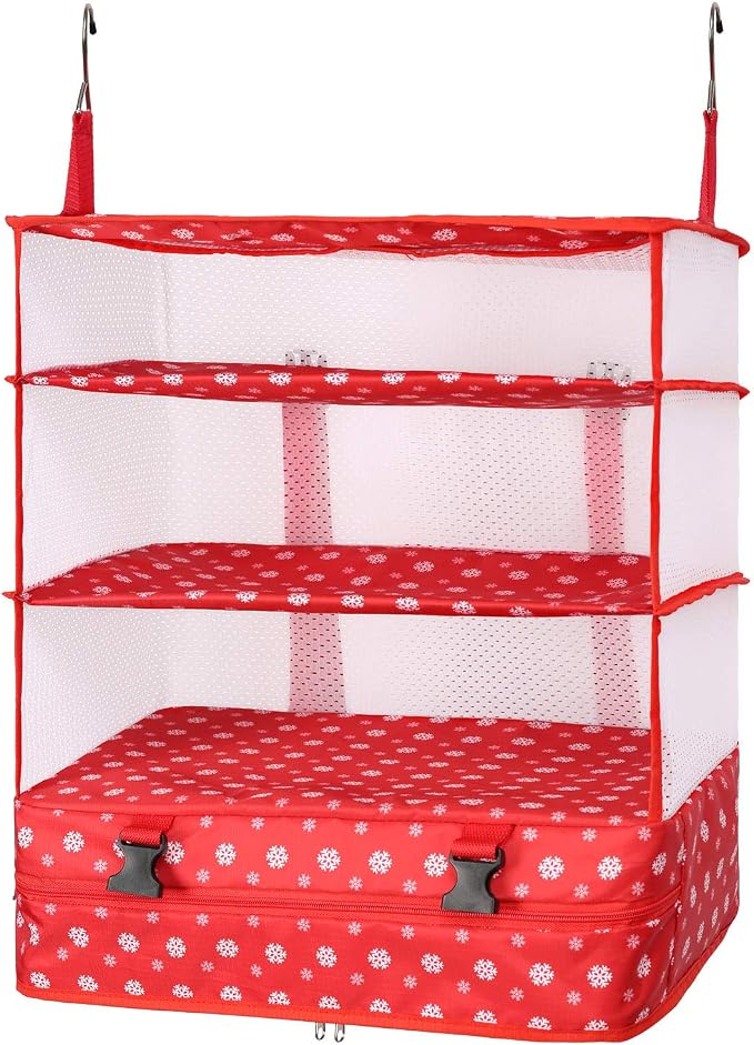 TABITORA Portable Hanging Travel Shelves Bag Packing Cube Organizer Suitcase Storage Large Capacity