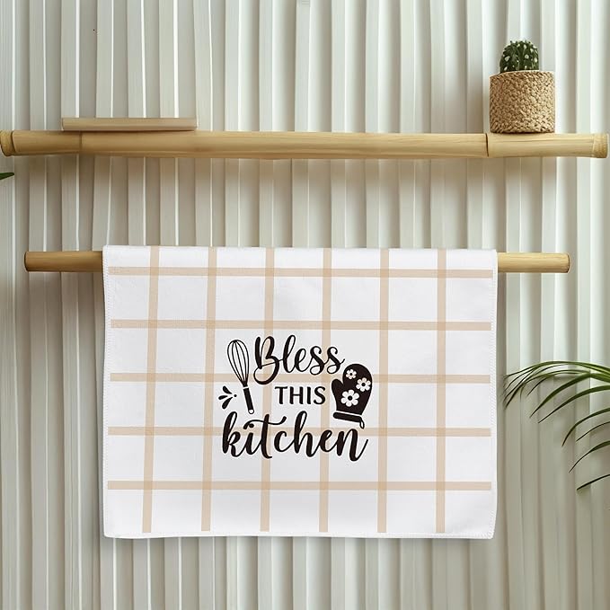 GROBRO7 Sweet Home Hand Towel - 6Pcs Funny Happiness is Homemade Kitchen Dish Towels Set Soft Polyester Towels Bathroom Farmhouse Decor for Home Dining Room Decor, Housewarming Gift for Hostess