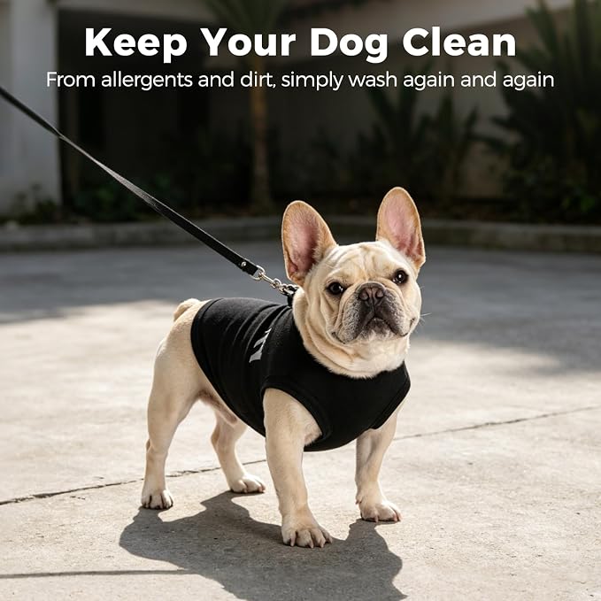 BINGPET Security Dog Shirts,Soft Cotton Puppy Tshirt,Breathable Lightweight Dog Costumes Tank Top Vest Machine Washable Stretchy for Small Medium Large Dogs Boy Girl
