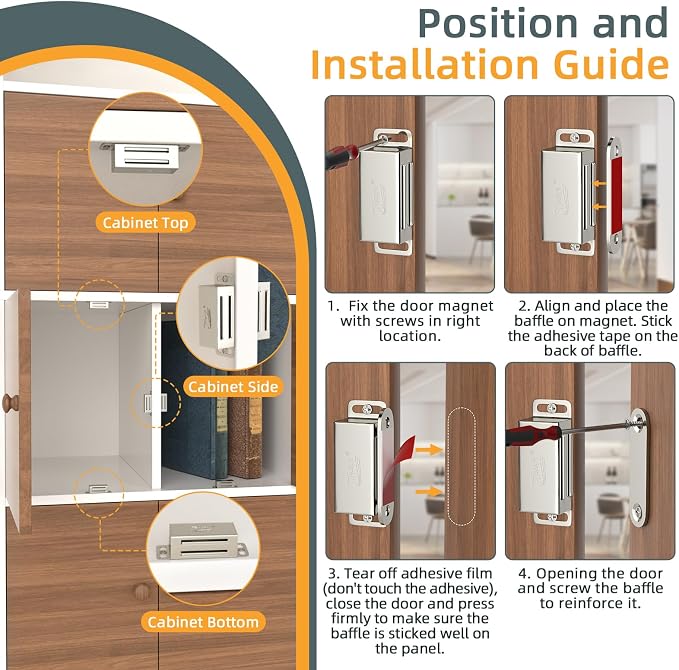 Cabinet Magnets Jiayi 12 Pack Magnetic Door Catch Stainless Steel Kitchen Cabinet Magnetic Catch Drawer Magnet for Cabinet Door Cupboard Magnetic Closures for Cabinet Magnetic Latches Cabinet Closer