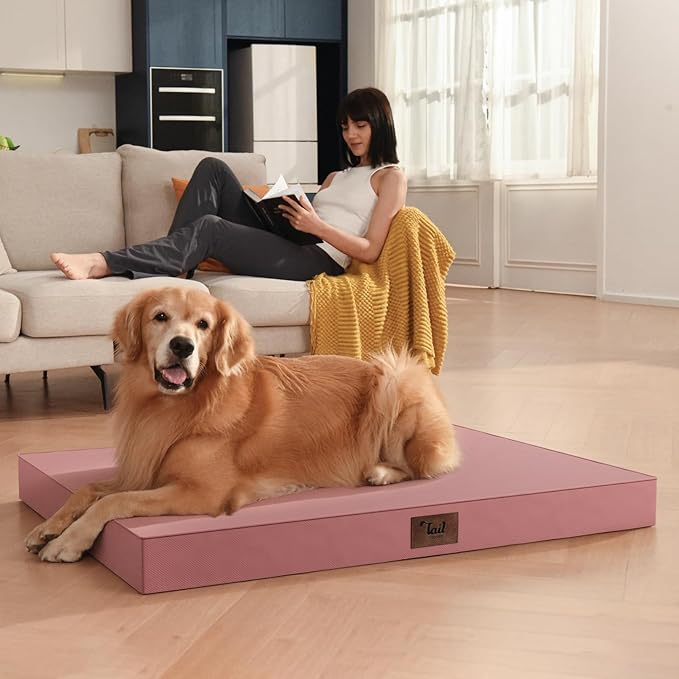 Orthopedic Waterproof Dog Bed for Small Dogs and Cats | Egg Crate Foam for Joint Support, Fits 30x19 Crates, TPU Waterproof Layer, Machine Washable 1680D Oxford Cover, Up to 30 lbs