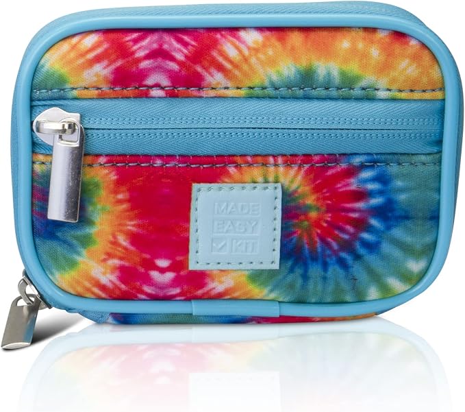 Made Easy Kit Pill Case - Weekly Medicine Organizer with Removable Seven-Day Vitamin & Supplement Box (Tie Dye)