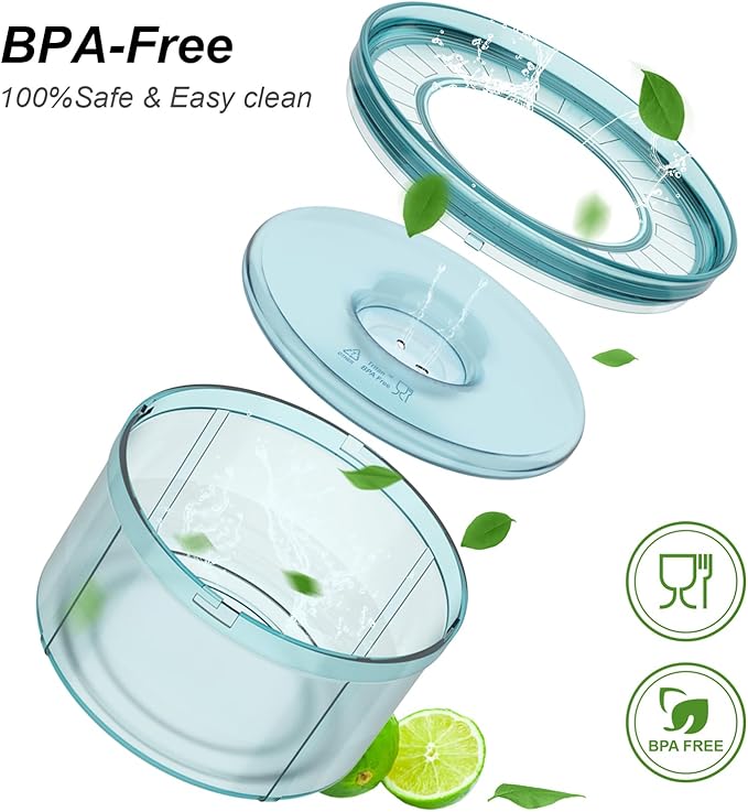 1Gallon Dog Water Bowl, 128oz No Spill Water Bowl for Dogs, Tritan BPA-Free Spill Proof Water Bowl with Non-Slip Mat, No Splash Slow Drinking Dog Water Bowl for Messy Drinker [Anti-Digging Lip]
