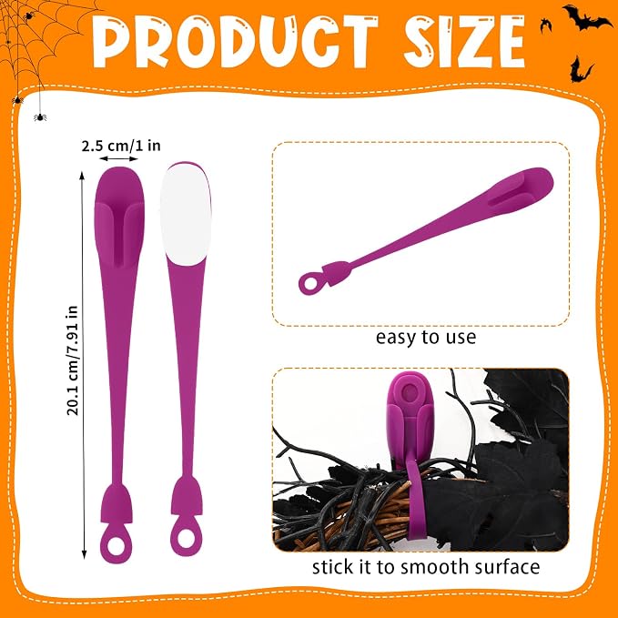 12 Pcs Cord Bundlers Organizer for Appliances, Purple | Self Adhesive Kitchen Sticky Silicone Holder Organizer for Air Fryer, Toaster, Home Decorations Accessories