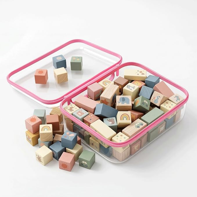 Clear Hard Shell Organizer Cases, 3 Pack with Handle | Durable PET shell with water-resistant, scratch-resistant surface for travel, toiletries, electronics and toys